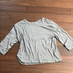 Cute and Comfortable Silver Boxy Crew Neck Tee